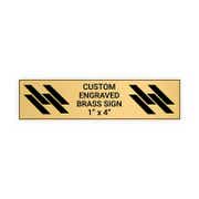 Horizontal Engraved 1" x 4" Heavy Brass Signs