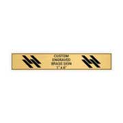 Horizontal Engraved 1" x 6" Heavy Brass Signs