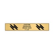 Horizontal Engraved 1" x 6" Heavy Brass Signs