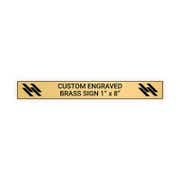 Horizontal Engraved 1" x 8" Heavy Brass Signs