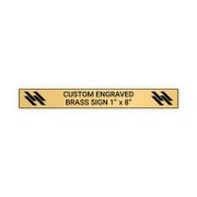 Horizontal Engraved 1" x 8" Heavy Brass Signs