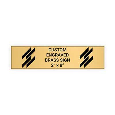 Custom Engraved Brass Plate 2" x 8" Heavy-Duty