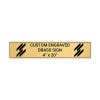 Horizontal Engraved Heavy Brass Signs 4" x 20"