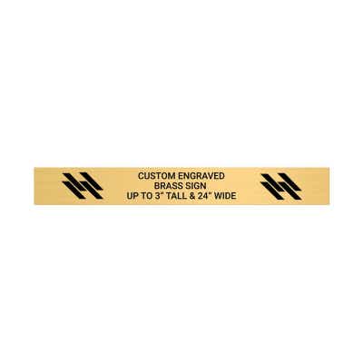  Custom Engraved Brass Plate- Up to 3" Tall - alternate view
