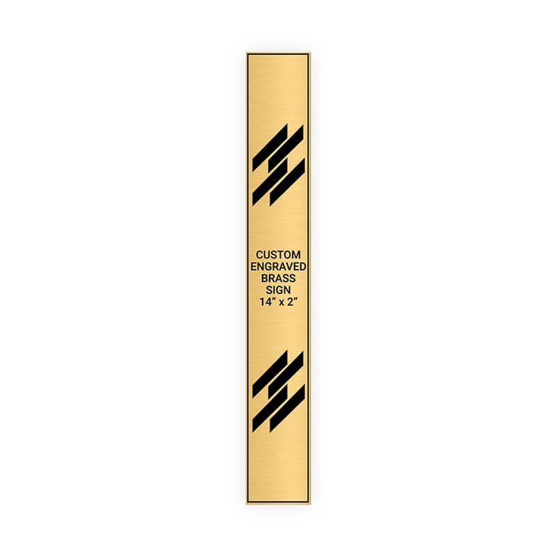 Vertical Engraved Heavy Brass Signs 14