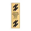 Vertical Engraved Heavy Brass Signs 3" x 1"