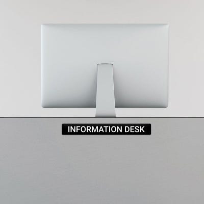 Plastic Engraved 2" x 16" Horizontal Sign - alternate view