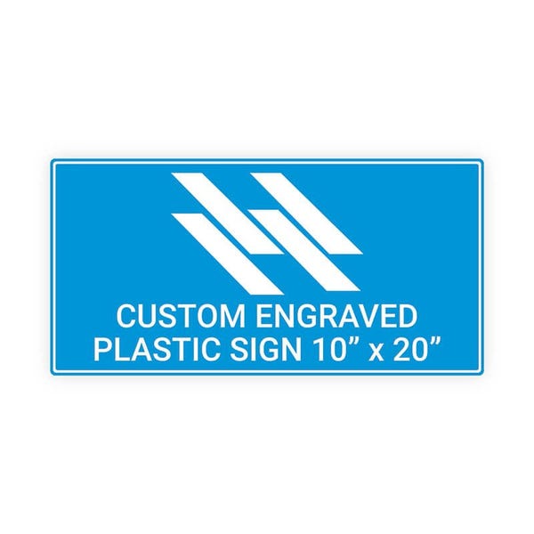Plastic Engraved 10" x 20" Horizontal Sign