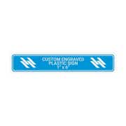Plastic Engraved 1" x 6" Horizontal Sign