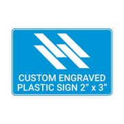 Plastic Engraved 2" x 3" Horizontal Sign