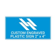 2" x 4" Custom Engraved Plastic Sign Indoor/Outdoor Horizontal