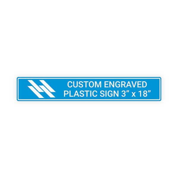 Plastic Engraved 3" x 18" Horizontal Sign