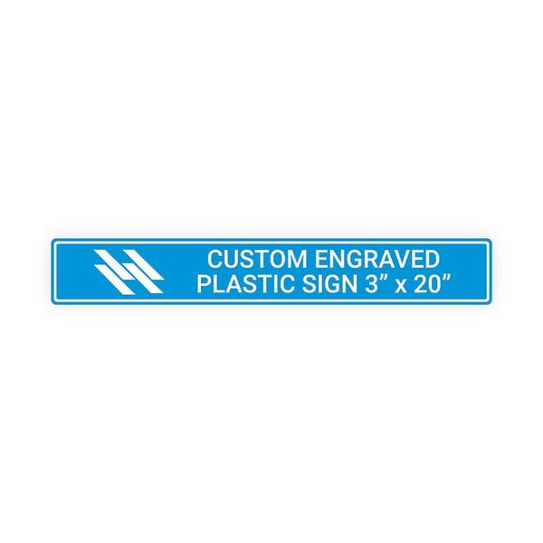 Plastic Engraved 3" x 20" Horizontal Sign