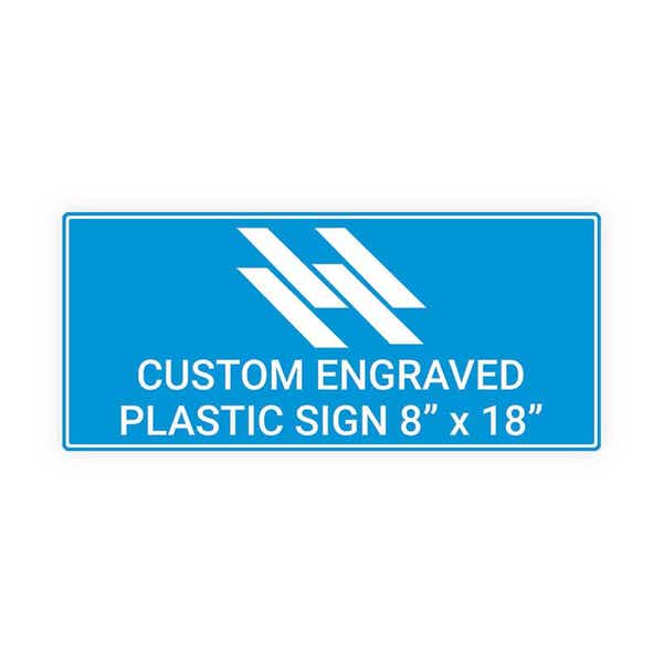 Plastic Engraved 8" x 18" Horizontal Sign