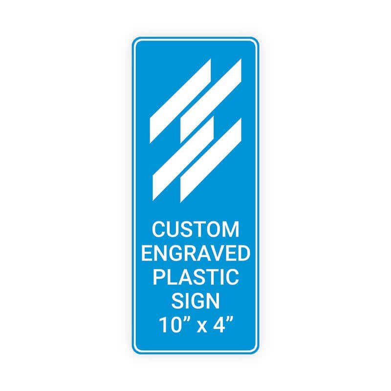 Engraved Sign Vertical 10" x 4"