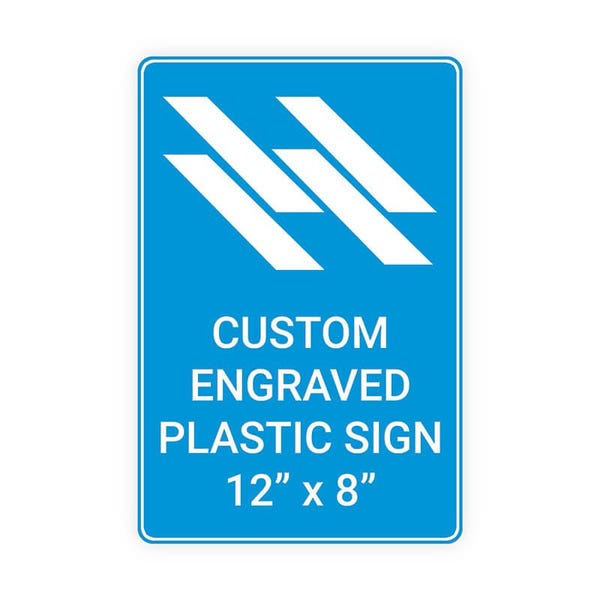 Engraved 12" x 8" Vertical Sign 