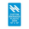 Engraved Plastic Sign Vertical 18" x 10"