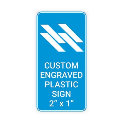 Engraved Sign Vertical 2 in x 1 in