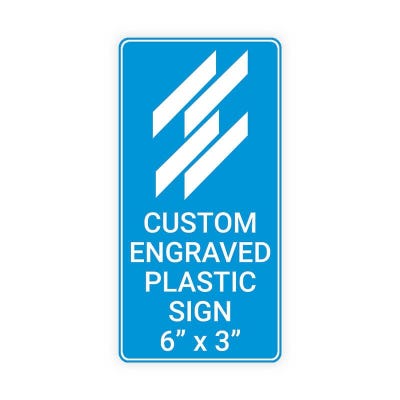 Engraved Sign Vertical 6 in x 3 in