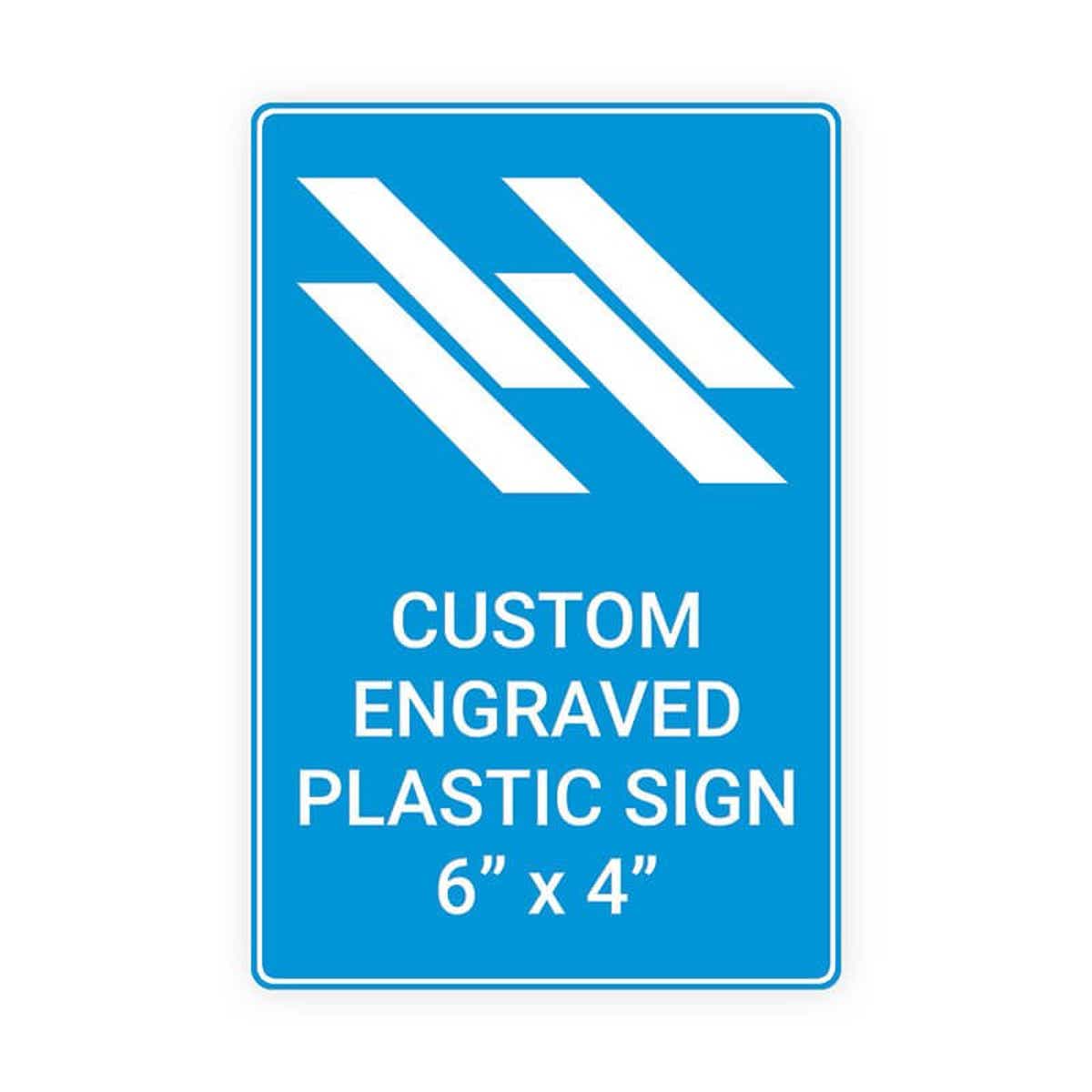 Engraved Plastic Sign Vertical 6" x 4"