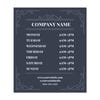 Business Hours Sign - Modern Design 12 inches by 14 inches
