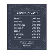 Business Hours Sign - Modern Design