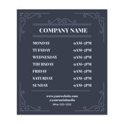 Business Hours Sign - Modern Design