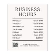 Business Hours Sign - Minimalist Design