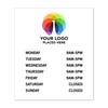Custom Business Hours Sign with Logo - 12 inches by 14 inches