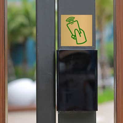 Square Full Color Brass Signs - alternate view