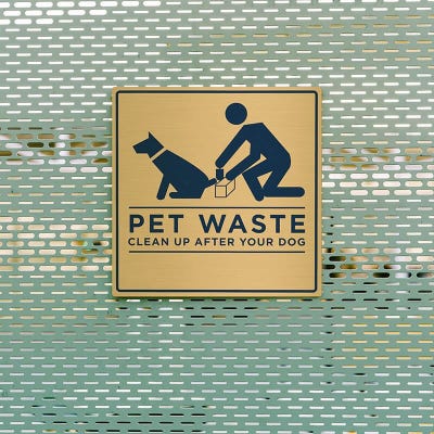 Square Full Color 4" x 4" Brass Signs - alternate view