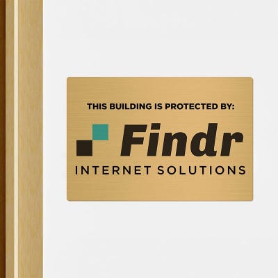 Horizontal Full Color 8" x 12" Brass Signs  - alternate view