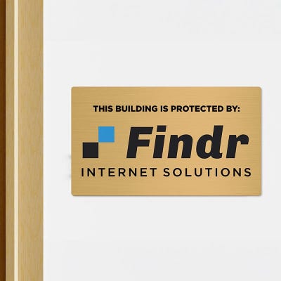 Horizontal Full Color 8" x 14" Brass Signs  - alternate view
