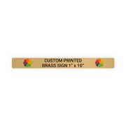 Horizontal Full Color 1" x 10" Brass Signs 