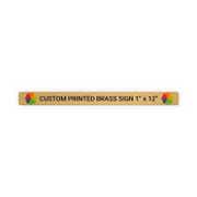 Horizontal Full Color 1" x 12" Brass Signs 