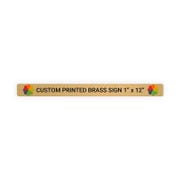 Horizontal Full Color 1" x 12" Brass Signs