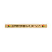 Horizontal Full Color 1" x 14" Brass Signs 