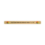 Horizontal Full Color 1" x 14" Brass Signs