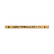 Horizontal Full Color 1" x 16" Brass Signs 