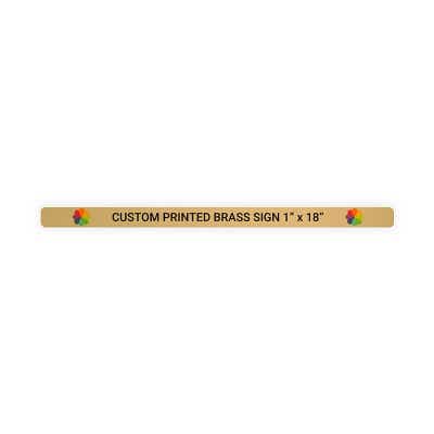 Horizontal Full Color Brass Signs 1" x 18"