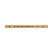 Horizontal Full Color 1" x 18" Brass Signs