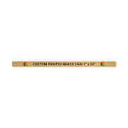 Horizontal Full Color 1" x 20" Brass Signs 