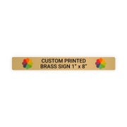 Horizontal Full Color 1" x 8" Brass Signs
