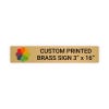 Horizontal Full Color Brass Signs 3" x 16"