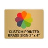 Horizontal Full Color Brass Signs 3" x 4"