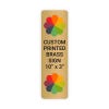 Vertical Full Color Brass Signs 10" x 3"