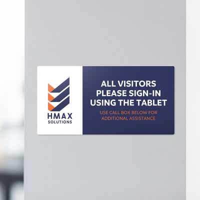 Color 6" x 12" Horizontal Sign - alternate view