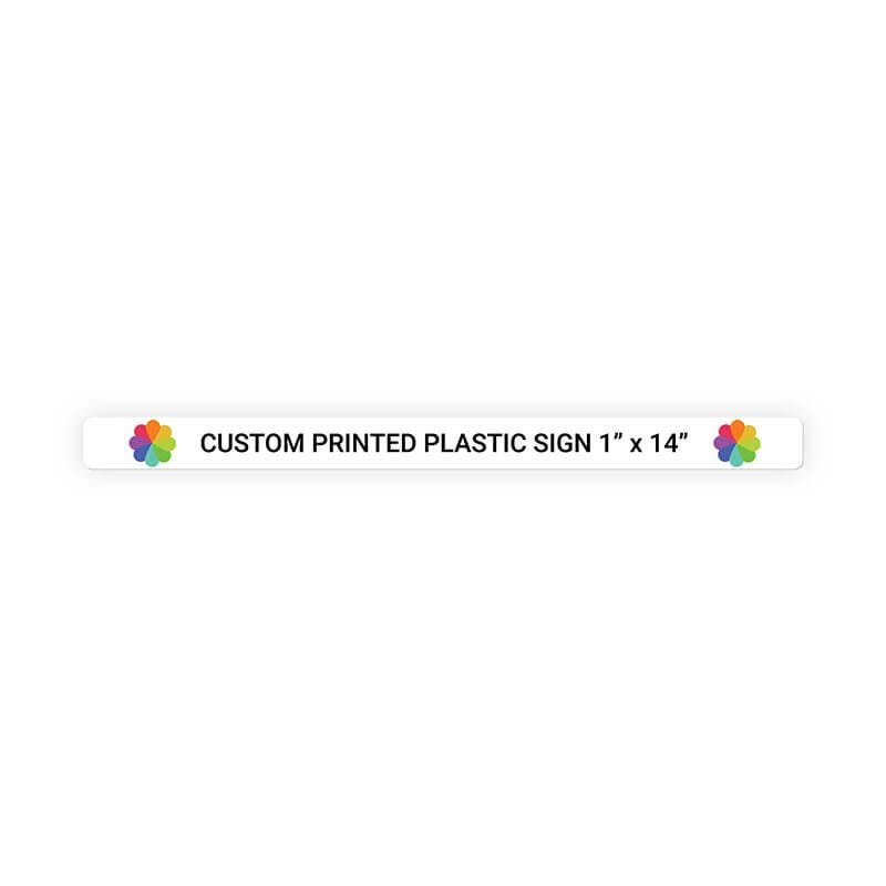 Color Sign Horizontal 1" x 14"