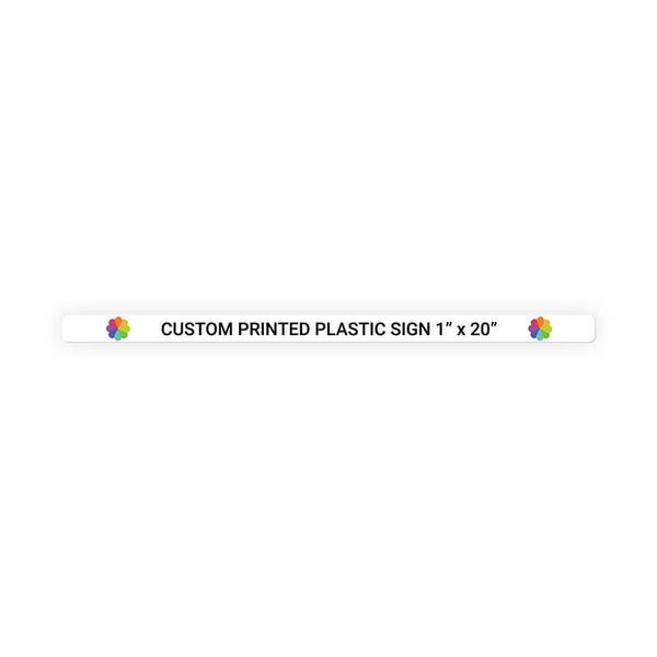 Color 1" x 20" Horizontal Sign