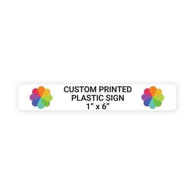 Color Sign Horizontal 1 in x 6 in